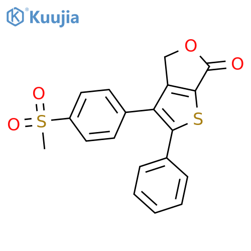 Thieno[2,3-c]furan-6(4H)-one, 3-[4-(methylsulfonyl)phenyl]-2-phenyl- structure