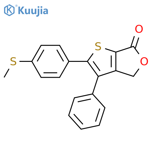 Thieno[2,3-c]furan-6(4H)-one, 2-[4-(methylthio)phenyl]-3-phenyl- structure