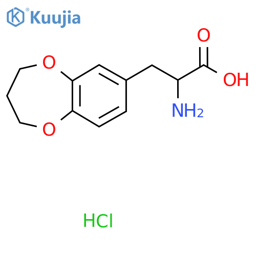 2-amino-3-(3,4-dihydro-2H-1,5-benzodioxepin-7-yl)propanoic acid hydrochloride structure