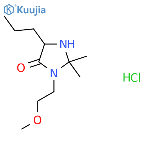 3-(2-Methoxyethyl)-2,2-dimethyl-5-propylimidazolidin-4-one hydrochloride structure