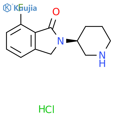 (S)-7-Fluoro-2-(piperidin-3-yl)isoindolin-1-one hydrochloride structure