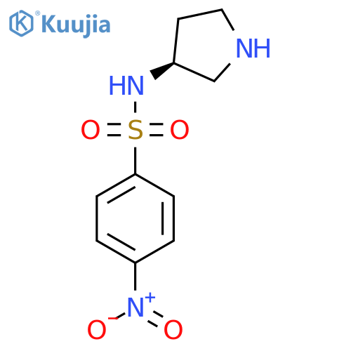 4-nitro-N-(3S)-pyrrolidin-3-ylbenzene-1-sulfonamide structure