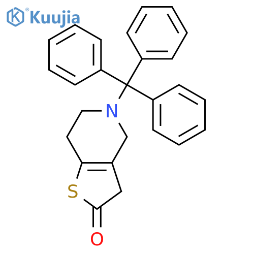 4,5,6,7-Tetrahydro-5-(triphenylmethyl)-thieno[3,2-c]pyridin-2(3h)-one structure