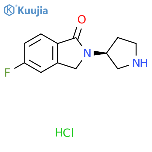 (S)-5-Fluoro-2-(pyrrolidin-3-yl)isoindolin-1-one hydrochloride structure