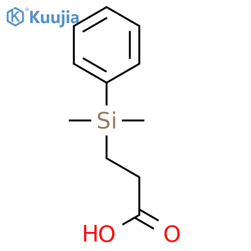 Propanoic acid, 3-(dimethylphenylsilyl)- structure