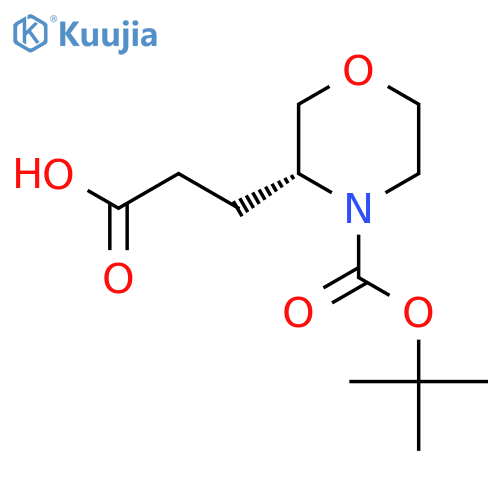 (R)-3-(4-(TERT-BUTOXYCARBONYL)MORPHOLIN-3-YL)PROPANOIC ACID structure