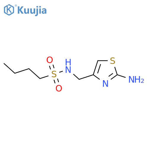 N-[(2-Amino-1,3-thiazol-4-yl)methyl]butane-1-sulfonamide structure