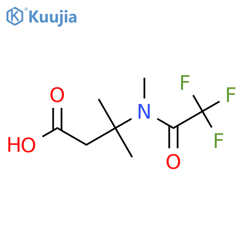 3-methyl-3-(2,2,2-trifluoro-N-methylacetamido)butanoic acid structure