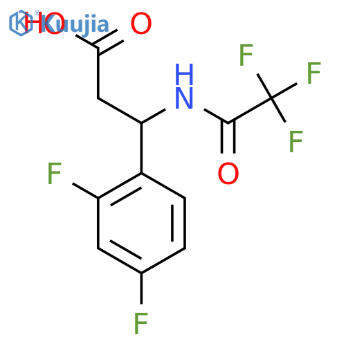 3-(2,4-Difluorophenyl)-3-(trifluoroacetamido)propanoic acid structure