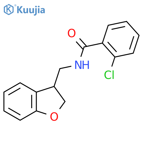 2-chloro-N-[(2,3-dihydro-1-benzofuran-3-yl)methyl]benzamide structure