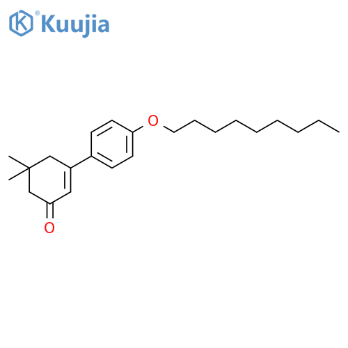 2-CYCLOHEXEN-1-ONE, 5,5-DIMETHYL-3-[4-(NONYLOXY)PHENYL]- structure