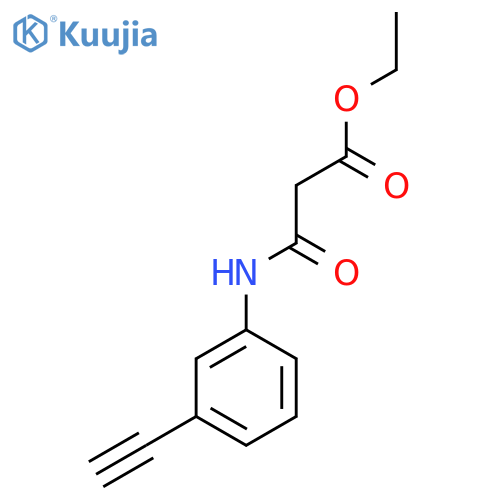 Ethyl 2-[(3-ethynylphenyl)carbamoyl]acetate structure