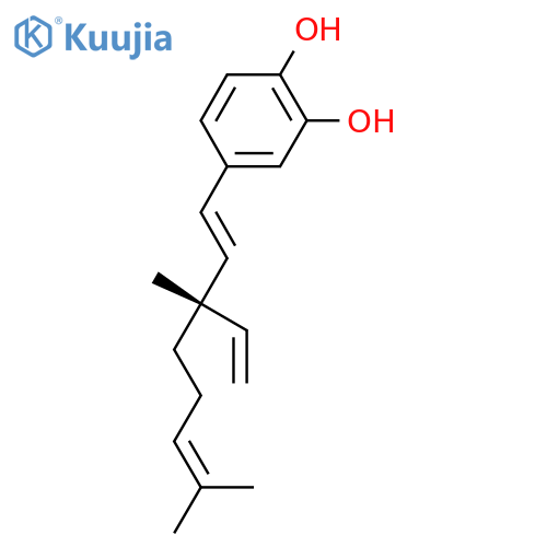 4-[(3S)-3-Ethenyl-3,7-dimethylocta-1,6-dienyl]benzene-1,2-diol structure