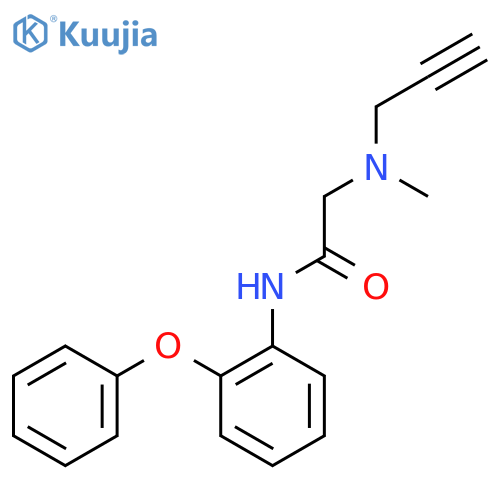 2-[methyl(prop-2-yn-1-yl)amino]-N-(2-phenoxyphenyl)acetamide structure