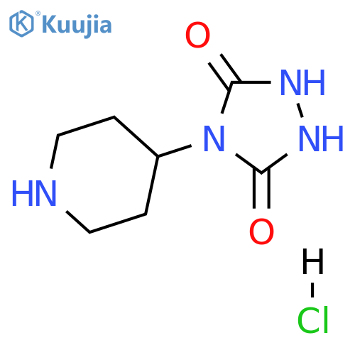 4-(piperidin-4-yl)-1,2,4-triazolidine-3,5-dione hydrochloride structure