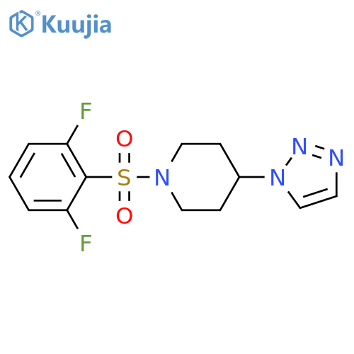 1-(2,6-difluorophenyl)sulfonyl-4-(triazol-1-yl)piperidine structure