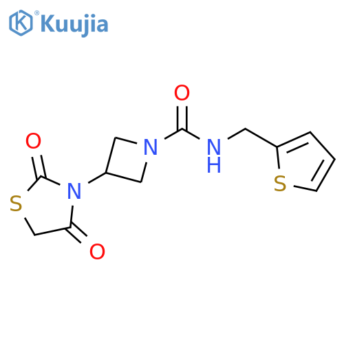 3-(2,4-Dioxo-3-thiazolidinyl)-N-(2-thienylmethyl)-1-azetidinecarboxamide structure