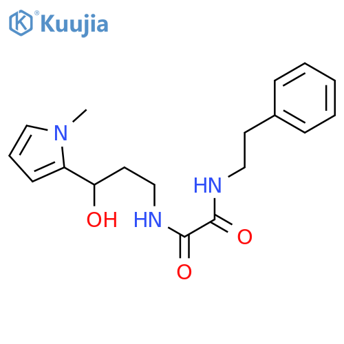 N-[3-hydroxy-3-(1-methyl-1H-pyrrol-2-yl)propyl]-N'-(2-phenylethyl)ethanediamide structure