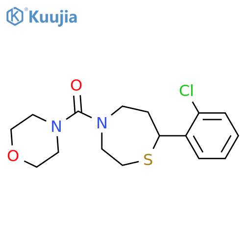 7-(2-chlorophenyl)-4-(morpholine-4-carbonyl)-1,4-thiazepane structure
