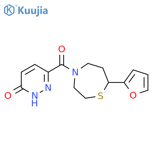 6-[7-(furan-2-yl)-1,4-thiazepane-4-carbonyl]-2,3-dihydropyridazin-3-one structure