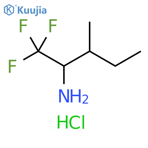 1,1,1-trifluoro-3-methylpentan-2-amine hydrochloride structure
