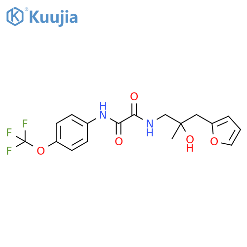 N-{2-[(furan-2-yl)methyl]-2-hydroxypropyl}-N'-[4-(trifluoromethoxy)phenyl]ethanediamide structure