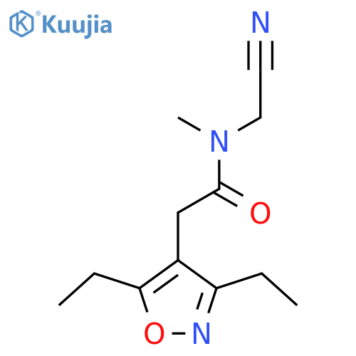 n-(Cyanomethyl)-2-(diethyl-1,2-oxazol-4-yl)-n-methylacetamide structure