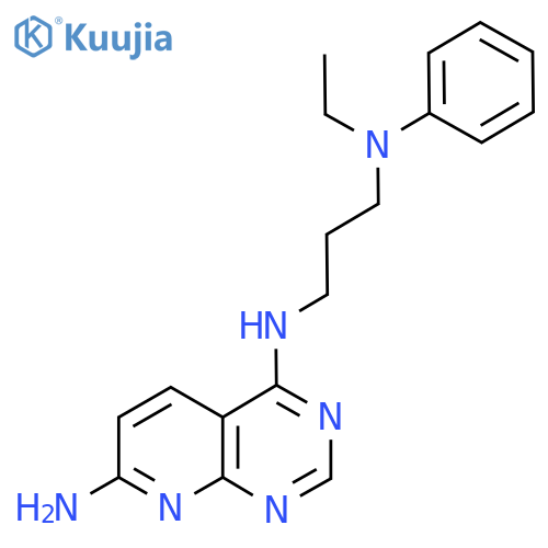 N4-{3-[ethyl(phenyl)amino]propyl}pyrido[2,3-d]pyrimidine-4,7-diamine structure