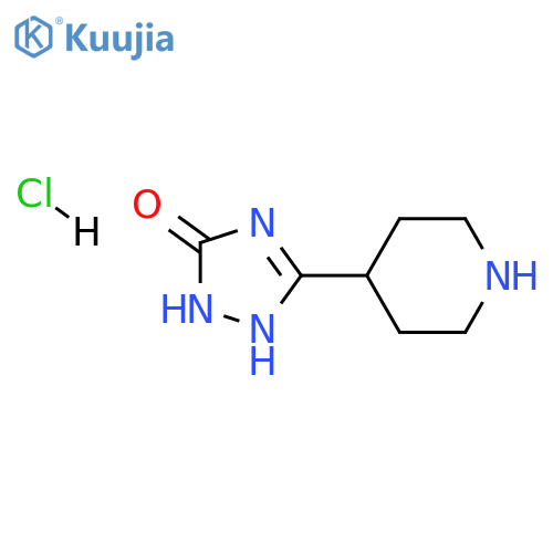 5-(piperidin-4-yl)-2,3-dihydro-1H-1,2,4-triazol-3-one hydrochloride structure