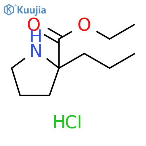 ethyl 2-propylpyrrolidine-2-carboxylate hydrochloride structure