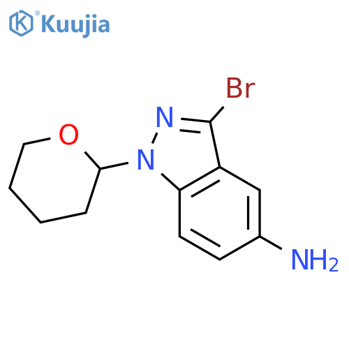 3-Bromo-1-(oxan-2-yl)-1H-indazol-5-amine structure