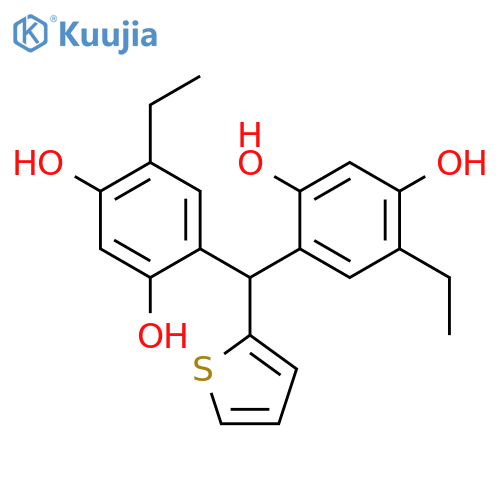 1,3-Benzenediol, 4,4'-(2-thienylmethylene)bis[6-ethyl- structure