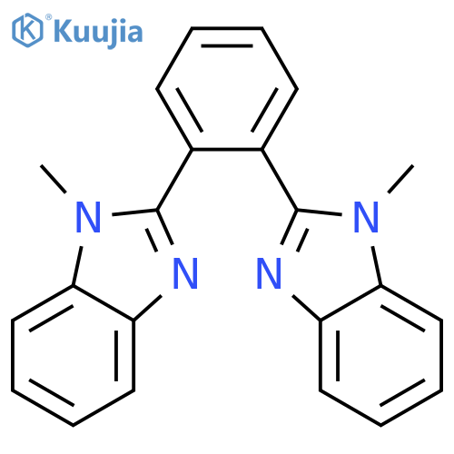 1H-Benzimidazole, 2,2'-(1,2-phenylene)bis[1-methyl- structure