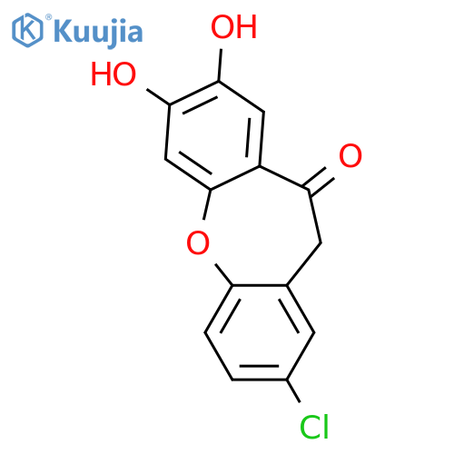 Dibenz[b,f]oxepin-10(11H)-one, 2-chloro-7,8-dihydroxy- structure
