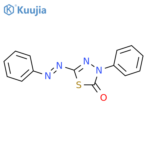 3-phenyl-5-phenyldiazenyl-1,3,4-thiadiazol-2-one structure