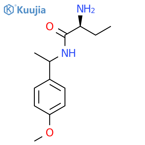 (2S)-2-amino-N-[1-(4-methoxyphenyl)ethyl]butanamide structure