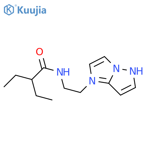 2-ethyl-N-(2-{1H-pyrazolo[1,5-a]imidazol-1-yl}ethyl)butanamide structure