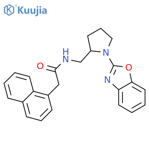 N-{[1-(1,3-benzoxazol-2-yl)pyrrolidin-2-yl]methyl}-2-(naphthalen-1-yl)acetamide structure