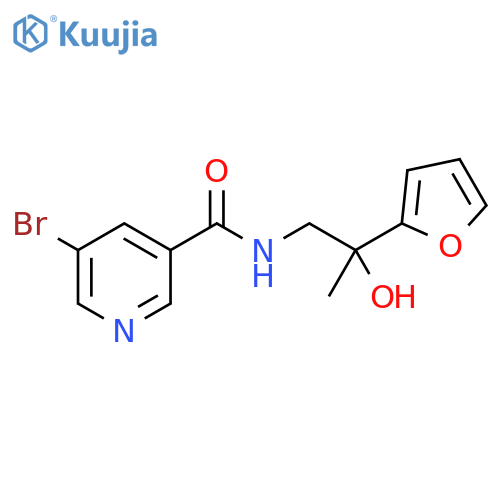 5-bromo-N-[2-(furan-2-yl)-2-hydroxypropyl]pyridine-3-carboxamide structure
