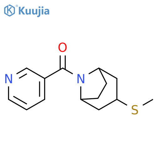 3-(methylsulfanyl)-8-(pyridine-3-carbonyl)-8-azabicyclo[3.2.1]octane structure