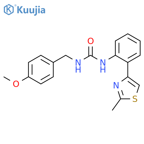 1-[(4-methoxyphenyl)methyl]-3-[2-(2-methyl-1,3-thiazol-4-yl)phenyl]urea structure
