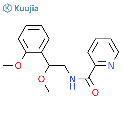 N-[2-methoxy-2-(2-methoxyphenyl)ethyl]pyridine-2-carboxamide structure