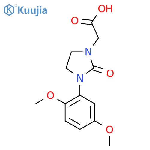 2-[3-(2,5-Dimethoxyphenyl)-2-oxoimidazolidin-1-yl]acetic acid structure