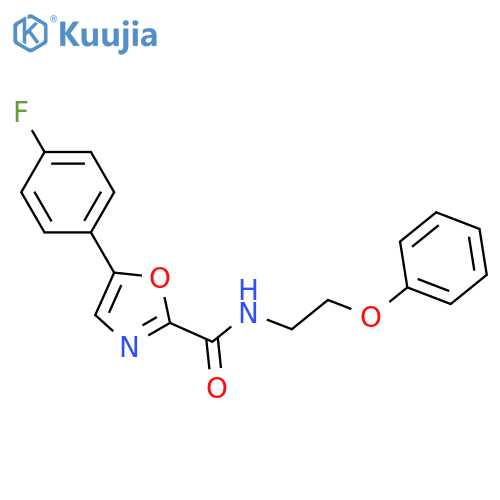 5-(4-fluorophenyl)-N-(2-phenoxyethyl)-1,3-oxazole-2-carboxamide structure