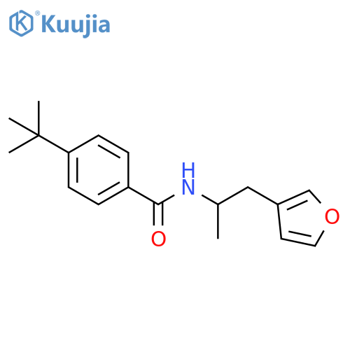 4-tert-butyl-N-[1-(furan-3-yl)propan-2-yl]benzamide structure
