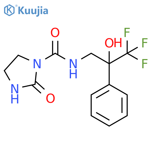 2-oxo-N-(3,3,3-trifluoro-2-hydroxy-2-phenylpropyl)imidazolidine-1-carboxamide structure