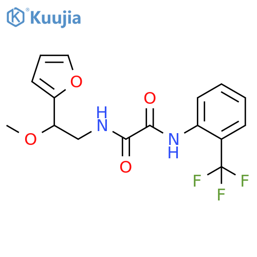 N1-[2-(2-Furanyl)-2-methoxyethyl]-N2-[2-(trifluoromethyl)phenyl]ethanediamide structure