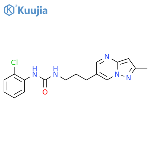 N-(2-Chlorophenyl)-N′-[3-(2-methylpyrazolo[1,5-a]pyrimidin-6-yl)propyl]urea structure