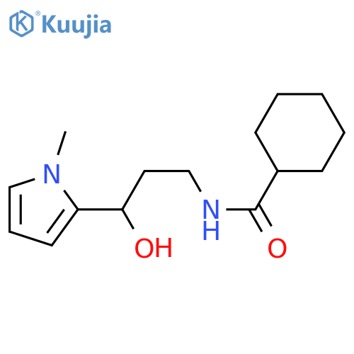 N-[3-hydroxy-3-(1-methyl-1H-pyrrol-2-yl)propyl]cyclohexanecarboxamide structure
