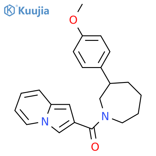 indolizin-2-yl-[3-(4-methoxyphenyl)azepan-1-yl]methanone structure